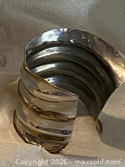 MaxSold Auction: Mixed Metal Armor Open Cuff Bracelet - Toronto (Ontario, Canada) SELLER MANAGED Downsizing Online Auction - O'connor Drive (CONDO)