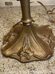 MaxSold Auction: Tiffany-Style Stained Glass Table/Desk Lamp with Metal Base - Toronto (Ontario, Canada) SELLER MANAGED Downsizing Online Auction - O'connor Drive (CONDO)