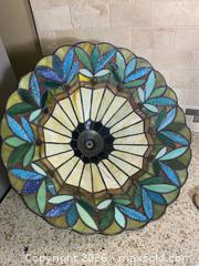 MaxSold Auction: Tiffany-Style Stained Glass Table/Desk Lamp with Metal Base - Toronto (Ontario, Canada) SELLER MANAGED Downsizing Online Auction - O'connor Drive (CONDO)