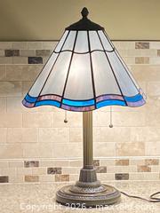 MaxSold Auction: Vintage Tiffany-Style Stained Glass Table/Desk Lamp, 25 x 15 in - Toronto (Ontario, Canada) SELLER MANAGED Downsizing Online Auction - O'connor Drive (CONDO)