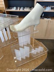 MaxSold Auction: Acrylic Retail Display Lot with Mannequin Foot & Trays  - Olds (Alberta, Canada) PARTNER MANAGED Commercial Liquidation Online Auction - 49 Avenue