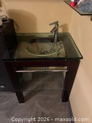 MaxSold Auction: Bathroom Vanity with Glass Vessel Sink and Glass Countertop - Olds (Alberta, Canada) PARTNER MANAGED Commercial Liquidation Online Auction - 49 Avenue