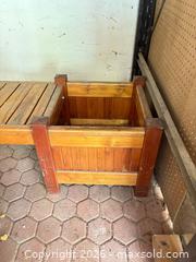MaxSold Auction: Wooden Garden Bench With Side Planter Boxes - Oakville (Ontario, Canada) PARTNER MANAGED Estate Sale Online Auction - Elmhurst Avenue