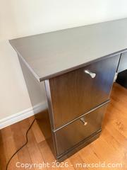 MaxSold Auction: Dark Brown Engineered Wood Desk with 3 Drawers - London (Ontario, Canada) PARTNER MANAGED Downsizing Online Auction - Reeves Avenue