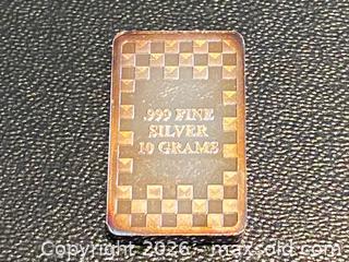 MaxSold Auction: Vintage Ace of Diamonds 10g .999 Fine Silver Pour/Bar Playing Card Bullion - London (Ontario, Canada) PARTNER MANAGED Downsizing Online Auction - Trillium Crescent