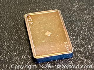 MaxSold Auction: Vintage Ace of Diamonds 10g .999 Fine Silver Pour/Bar Playing Card Bullion - London (Ontario, Canada) PARTNER MANAGED Downsizing Online Auction - Trillium Crescent