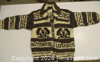 MaxSold Auction: VINTAGE ESTATE AUTHENTIC COWICHAN INDIAN KNIT SWEATER #1 - Quinte West (Ontario, Canada) PARTNER MANAGED Estate Sale Online Auction - Wallbridge Loyalist Road Wallbridge Loyalist Road