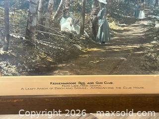 MaxSold Auction: Antique Framed Rod and Gun Club Photo Print by Paul Yates - Burlington (Ontario, Canada) SELLER MANAGED Estate Sale Online Auction - Fairview Street (STORAGE)