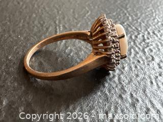 MaxSold Auction: 10K Gold Ring With Center Oval White Stone and Diamond-Like Accents - Hamilton (Ontario, Canada) SELLER MANAGED Downsizing Online Auction -  Sherman Avenue South
