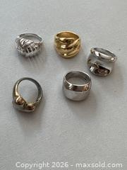 MaxSold Auction: Five Sterling Silver and Gold-Plated 925 Rings - Hamilton (Ontario, Canada) SELLER MANAGED Downsizing Online Auction -  Sherman Avenue South