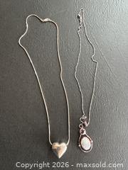 MaxSold Auction: Five Sterling Silver Necklaces with Pendants - Hamilton (Ontario, Canada) SELLER MANAGED Downsizing Online Auction -  Sherman Avenue South