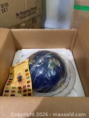 MaxSold Auction: Gemstone World Globe With Brass Stand and Inlaid Semi-Precious Stones - Hamilton (Ontario, Canada) SELLER MANAGED Downsizing Online Auction -  Sherman Avenue South