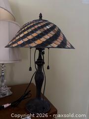 MaxSold Auction: Stained Glass Table Lamp with Decorative Metal Base - Hamilton (Ontario, Canada) SELLER MANAGED Downsizing Online Auction -  Sherman Avenue South