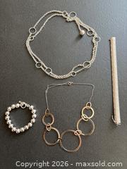 MaxSold Auction: Sterling Silver Jewelry Lot: 2 Necklaces and 2 Bracelets - Hamilton (Ontario, Canada) SELLER MANAGED Downsizing Online Auction -  Sherman Avenue South