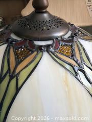 MaxSold Auction: Tiffany-Style Stained Glass Table Lamp with Bronze-Finish Base - Hamilton (Ontario, Canada) SELLER MANAGED Downsizing Online Auction -  Sherman Avenue South