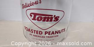 MaxSold Auction: Vintage Glass Tom's Toasted Peanuts Counter Display Jar. B - Lakeland (Florida, USA) SELLER MANAGED Moving Online Auction - Highway 33 (STORAGE)