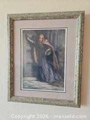 MaxSold Auction: Framed Signed E. S. Farmer Female Portrait Print - Calgary (Alberta, Canada) PARTNER MANAGED Downsizing Online Auction - Cedar Crescent Southwest (CONDO)