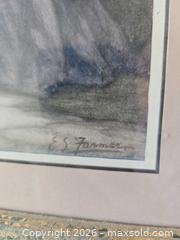 MaxSold Auction: Framed Signed E. S. Farmer Female Portrait Print - Calgary (Alberta, Canada) PARTNER MANAGED Downsizing Online Auction - Cedar Crescent Southwest (CONDO)