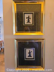 MaxSold Auction: Pair of Framed Cross-Stitch Wall Art with Gold Frames - Calgary (Alberta, Canada) PARTNER MANAGED Downsizing Online Auction - Cedar Crescent Southwest (CONDO)