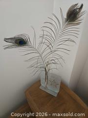MaxSold Auction: Peacock Feather Vase Lot with Glass Holders - Calgary (Alberta, Canada) PARTNER MANAGED Downsizing Online Auction - Cedar Crescent Southwest (CONDO)