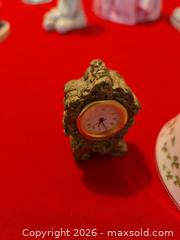 MaxSold Auction: White Porcelain Figurine with Miniature Gold Decorative Clock - Calgary (Alberta, Canada) PARTNER MANAGED Downsizing Online Auction - Cedar Crescent Southwest (CONDO)