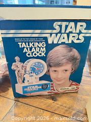 MaxSold Auction: Vintage Star Wars Talking Alarm Clock (original, but Never Used) - Mountain View (California, USA) SELLER MANAGED Downsizing Online Auction - Awalt Drive