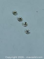 MaxSold Auction: NATURAL DIAMONDS Four Pieces Round Brilliant Cut White Diamonds, 0.17ctw - Toronto (Ontario, Canada) PARTNER MANAGED Downsizing Online Auction - Queen Street East