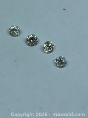 MaxSold Auction: NATURAL DIAMONDS Four Pieces Round Brilliant Cut White Diamonds, 0.22ctw - Toronto (Ontario, Canada) PARTNER MANAGED Downsizing Online Auction - Queen Street East