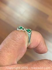 MaxSold Auction: PURE .925 STERLING SILVER HEART RING!  GENUINE EMERALDS! - Toronto (Ontario, Canada) PARTNER MANAGED Downsizing Online Auction - Queen Street East