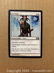 MaxSold Auction: Pacifism, Magic 2014 (M14) Trading Card - Calgary (Alberta, Canada) SELLER MANAGED Downsizing Online Auction - Rundleville Drive Ne