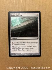 MaxSold Auction: Razortip Whip — Magic: The Gathering Artifact - Calgary (Alberta, Canada) SELLER MANAGED Downsizing Online Auction - Rundleville Drive Ne