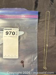 MaxSold Auction: 10K Yellow Gold Necklace, 18 in, Spring Ring Clasp - Kawartha Lakes (Ontario, Canada) PARTNER MANAGED Downsizing Online Auction - Sugarbush Trail