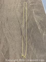 MaxSold Auction: 10K Yellow Gold Necklace, 18 in, Spring Ring Clasp - Kawartha Lakes (Ontario, Canada) PARTNER MANAGED Downsizing Online Auction - Sugarbush Trail