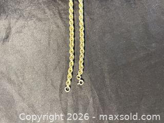 MaxSold Auction: 10K Yellow Gold Rope Chain Necklace 32 in - Kawartha Lakes (Ontario, Canada) PARTNER MANAGED Downsizing Online Auction - Sugarbush Trail