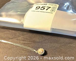 MaxSold Auction: 14K White Gold Cultured Pearl & Diamond Pendant Necklace - Kawartha Lakes (Ontario, Canada) PARTNER MANAGED Downsizing Online Auction - Sugarbush Trail