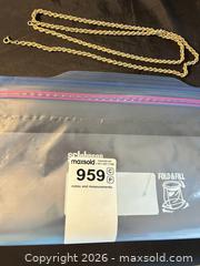MaxSold Auction: 14K Yellow Gold Rope Chain Necklace, 24 in - Kawartha Lakes (Ontario, Canada) PARTNER MANAGED Downsizing Online Auction - Sugarbush Trail