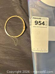 MaxSold Auction: Gold Hinged Bangle Bracelet with Diamond Accent - Kawartha Lakes (Ontario, Canada) PARTNER MANAGED Downsizing Online Auction - Sugarbush Trail