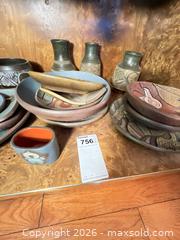MaxSold Auction: Handmade Hand-Painted Ceramic & Stoneware Set – 13+ Pieces - Kawartha Lakes (Ontario, Canada) PARTNER MANAGED Downsizing Online Auction - Sugarbush Trail