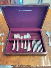 MaxSold Auction: International Sterling Sterling Silver Flatware Set in Presentation Case - Kawartha Lakes (Ontario, Canada) PARTNER MANAGED Downsizing Online Auction - Sugarbush Trail
