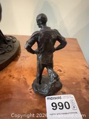 MaxSold Auction: Jules Dalou.  Standing Man (worker) Bronze - Kawartha Lakes (Ontario, Canada) PARTNER MANAGED Downsizing Online Auction - Sugarbush Trail