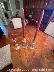MaxSold Auction: Lot of 5 Brass Figural Dragon/Griffin Candlesticks - Kawartha Lakes (Ontario, Canada) PARTNER MANAGED Downsizing Online Auction - Sugarbush Trail