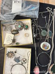 MaxSold Auction: Mixed Metal Vintage Jewelry Lot with Multiple Stone Inlays - Kawartha Lakes (Ontario, Canada) PARTNER MANAGED Downsizing Online Auction - Sugarbush Trail