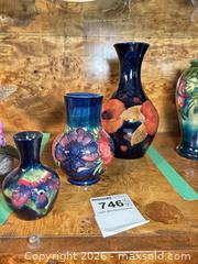 MaxSold Auction: Moorcroft Pottery Set of 3 Decorative Vases Made in England - Kawartha Lakes (Ontario, Canada) PARTNER MANAGED Downsizing Online Auction - Sugarbush Trail