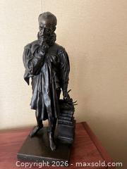 MaxSold Auction: Pierre-Jean David D'Angers.  Standing Figure of Ambroise Pare.  BRONZE - Kawartha Lakes (Ontario, Canada) PARTNER MANAGED Downsizing Online Auction - Sugarbush Trail