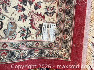 MaxSold Auction: Red Persian-Style Hand-Knotted Wool Area Rug, 85" x 125" - Kawartha Lakes (Ontario, Canada) PARTNER MANAGED Downsizing Online Auction - Sugarbush Trail