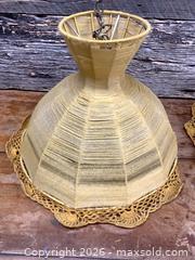 MaxSold Auction: A Pair of Thread Shade Swag Lamps with Crochet Trim - Toronto (Ontario, Canada) SELLER MANAGED Reseller Online Auction -  Bloor Street West