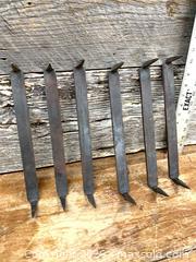 MaxSold Auction: Lot 6 Hand Forged  11” Barn Staple/Cleats  - Toronto (Ontario, Canada) SELLER MANAGED Reseller Online Auction -  Bloor Street West
