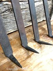 MaxSold Auction: Lot 6 Hand Forged  11” Barn Staple/Cleats  - Toronto (Ontario, Canada) SELLER MANAGED Reseller Online Auction -  Bloor Street West