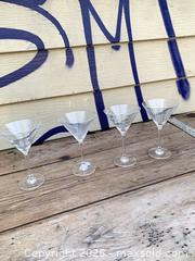 MaxSold Auction: Mikasa set of 4 Crystal Martini Glasses- all signed  - Toronto (Ontario, Canada) SELLER MANAGED Reseller Online Auction -  Bloor Street West