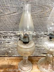 MaxSold Auction: Two Antique Coal Oil Lampsq - Toronto (Ontario, Canada) SELLER MANAGED Reseller Online Auction -  Bloor Street West